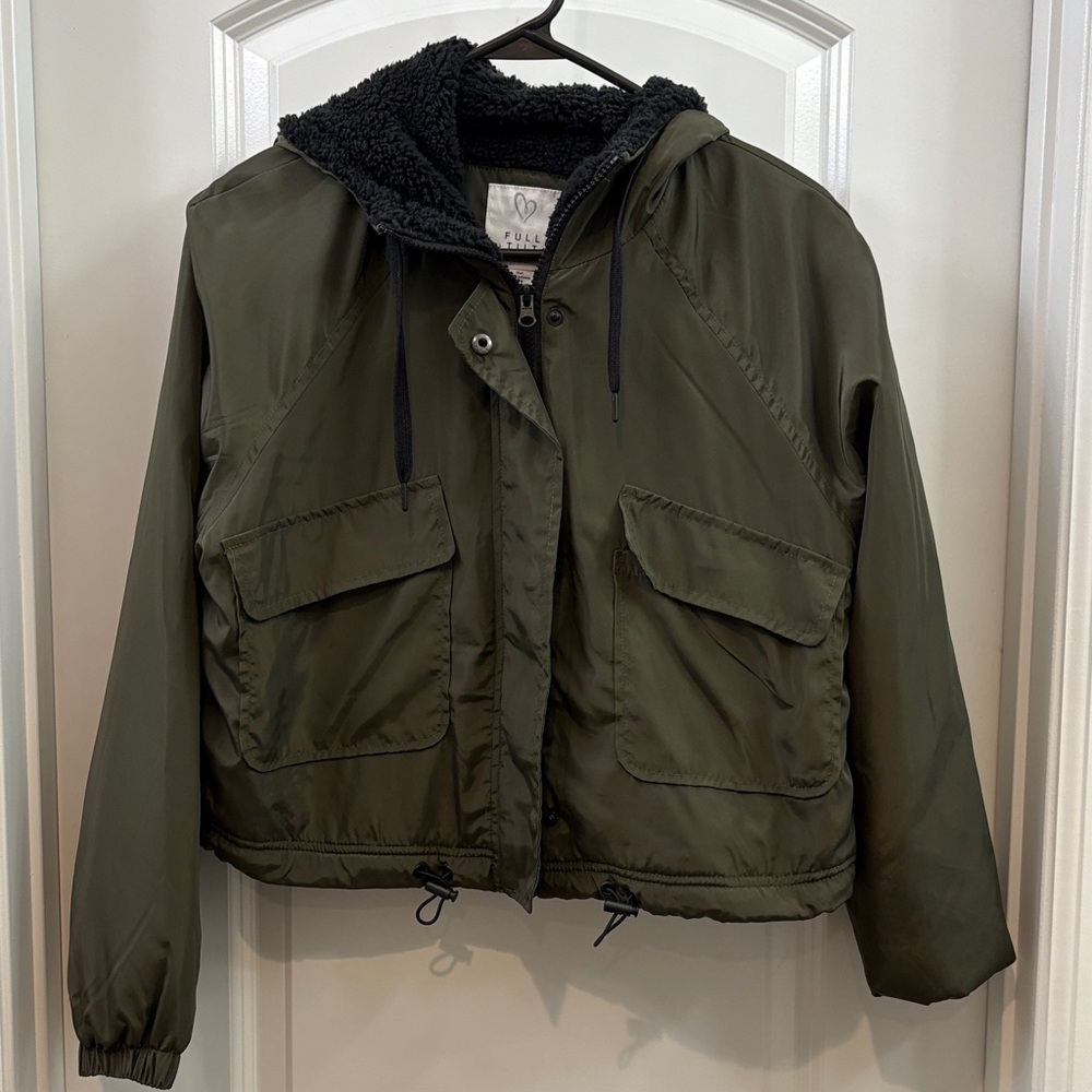 Full Tilt Olive Green Puffer Jacket